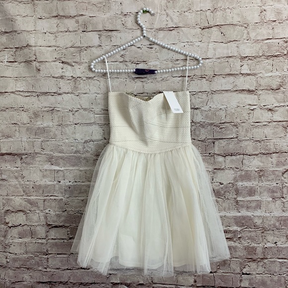 white tulle mini dress